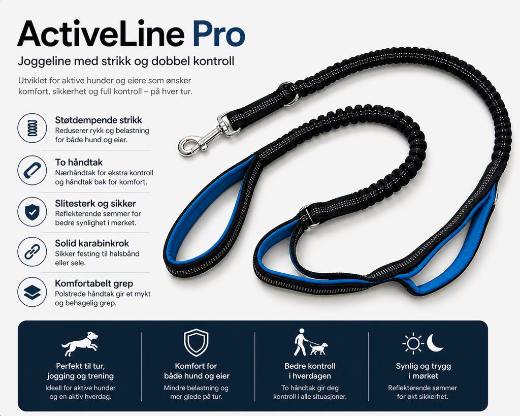 ActiveLine Pro – Joggeline for aktive hunder🐾